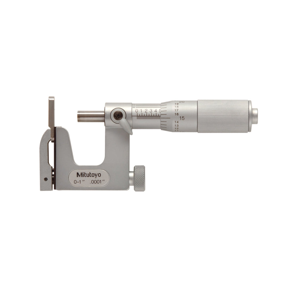 Mitutoyo 117-107 Uni-Mike Interchangeable Anvil Micrometer, Range 0-1", Graduation 0.0001"