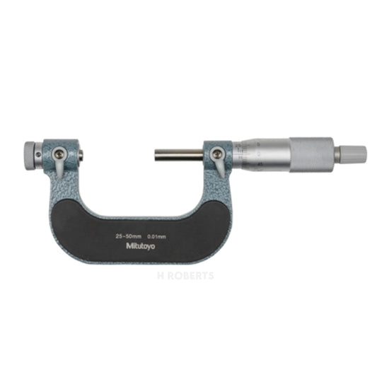 Mitutoyo 126-126 Interchangeable Anvil Screw Thread Micrometer, Range 25-50mm, Graduation 0.01mm