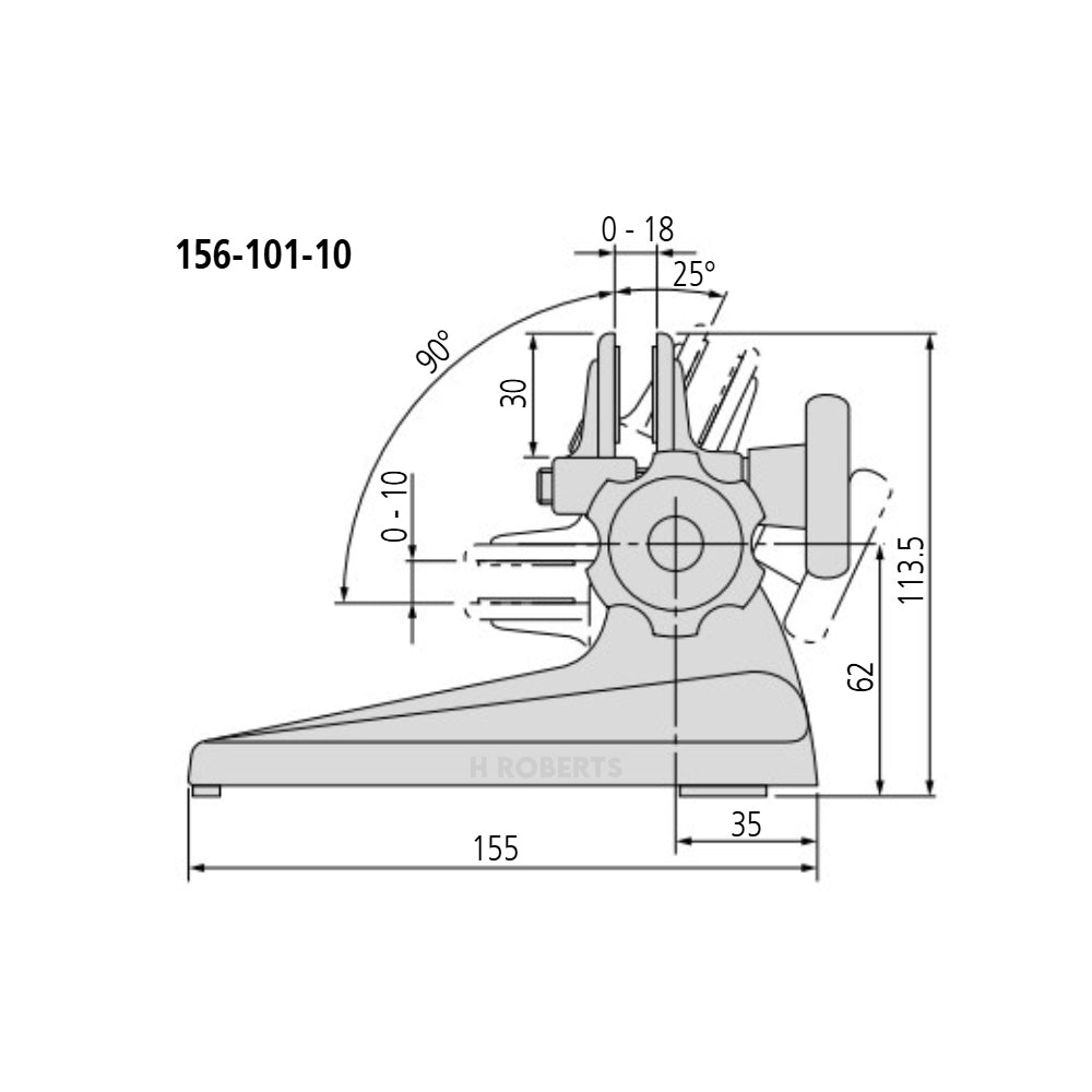 Mitutoyo 156-101-10 Micrometer Stand for Micrometers 0-100mm / 0-4"