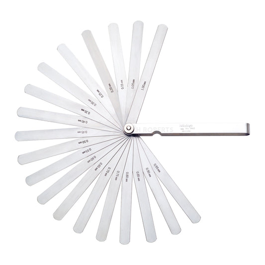 Mitutoyo 184-304S Feeler Gauge Set, Range 0.05-1mm with 20 Leaves, Length 150mm