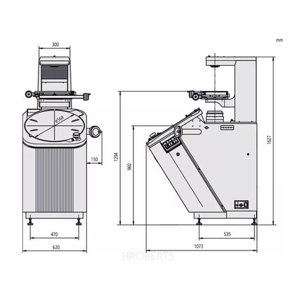 Mitutoyo 304-919-12 PV-5110 Measuring Projector XY Stage Travel Range 200 x 100mm