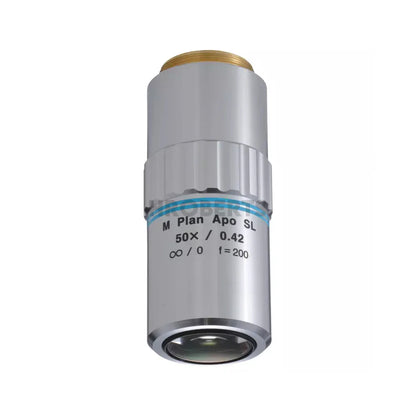 Mitutoyo 378-811-15 M Plan Apo SL 50X Objectives for bright-field observation in visible range, SL Super Long working distance