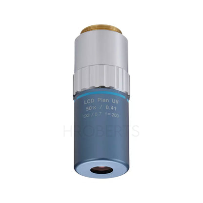 Mitutoyo 378-893-8 LCD Plan UV 50X(t0.7) Objective for bright-field observation in ultraviolet range with cover glass compensation