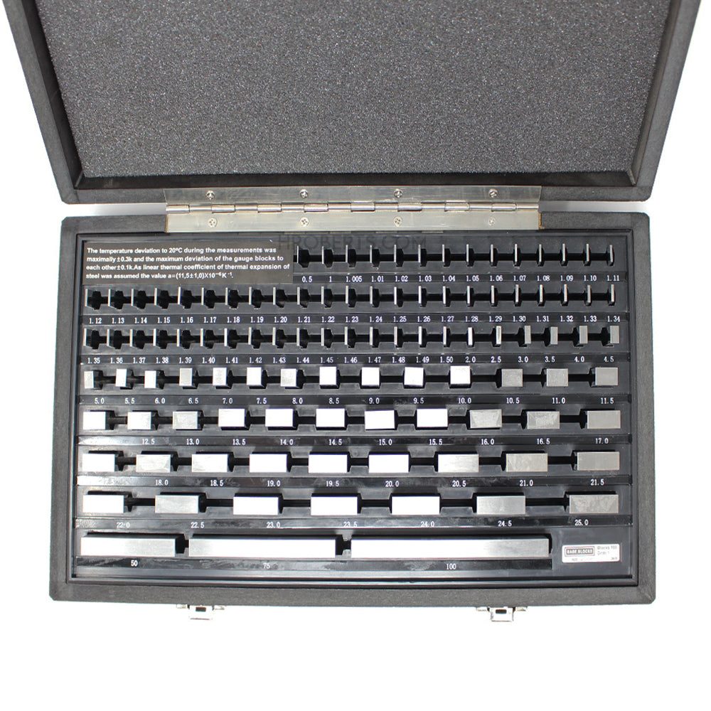 Moore & Wright MW700-03 Gauge Block Set, Metric M103, Grade 2, Steel
