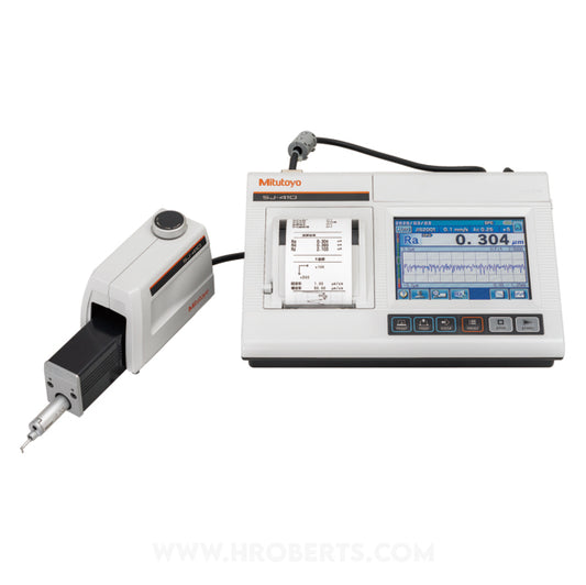 Mitutoyo 178-583-12E SJ-410 Portable Surface Roughness Tester, Imperial / Metric, Measuring Range 50mm,Resolution 0.001µm, Stylus Tip Angle 90°, Radius 5μm