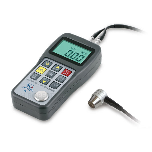 Sauter TN 230-0.01US Ultrasonic Thickness Gauges, Material thickness pulse-echo, Max 230mm MIN 1.2mm, Res 0.01mm, Portable measuring device for ultrasonic material thickness testing