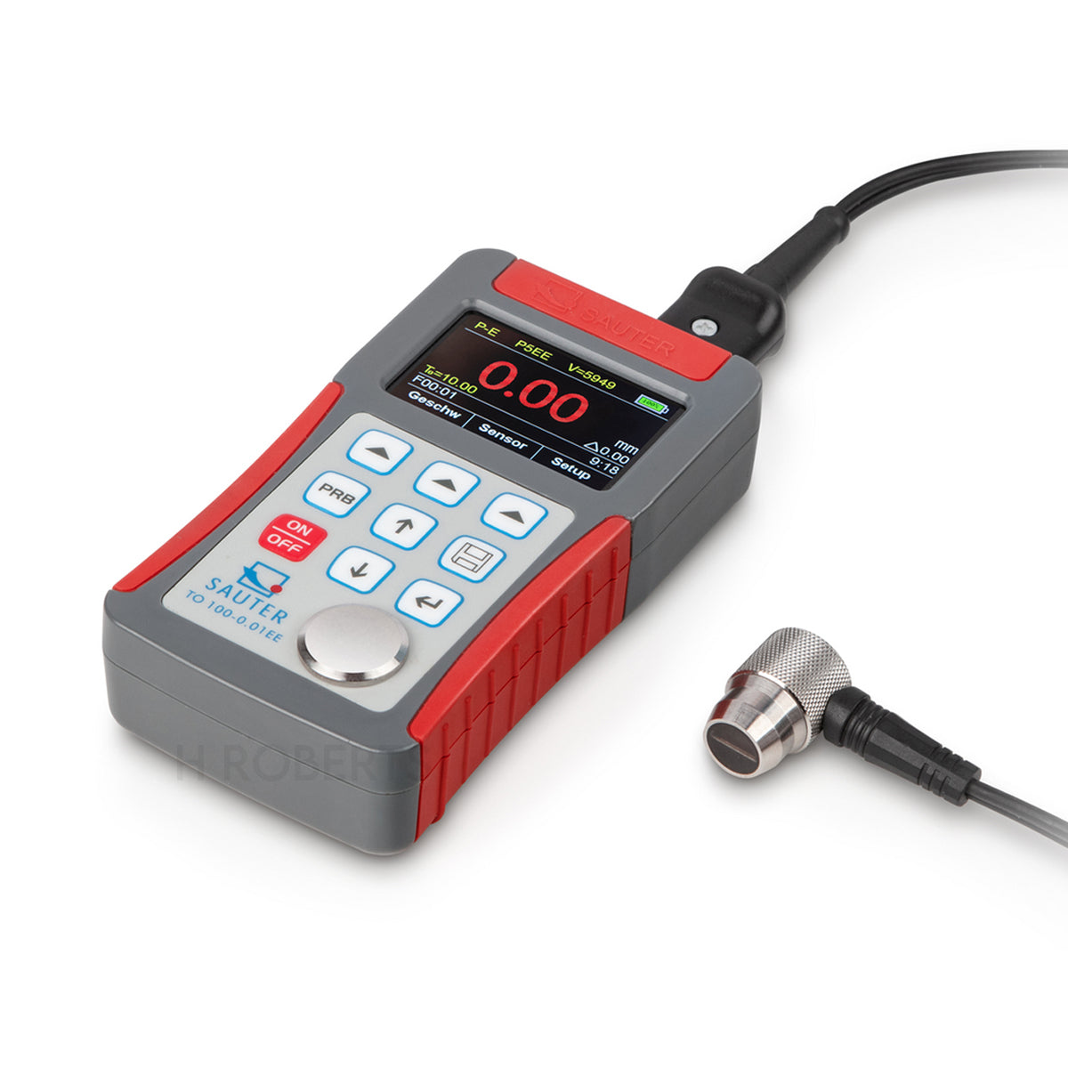 Sauter TO 100-0.01EE Ultrasonic Thickness Gauges,Measuring range pulse-echo 0,7 mm – 600 mm, Material thickness gauge for ultrasonic material thickness testing in Echo-Echo principle