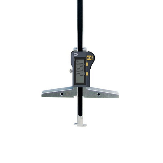 Sylvac 30-812-1601 Digital Depth Gauge, Range 0-200mm, Resolution  0.01mm, 100mm Wide Bridge with Two Fixed Measuring Jaws