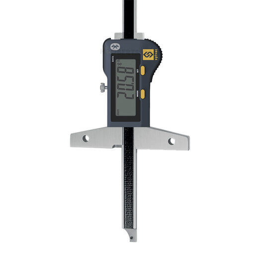 Sylvac 30-812-1611 Digital Depth Gauge, Range 0-200mm, Resolution  0.01mm, 100mm Wide Bridge