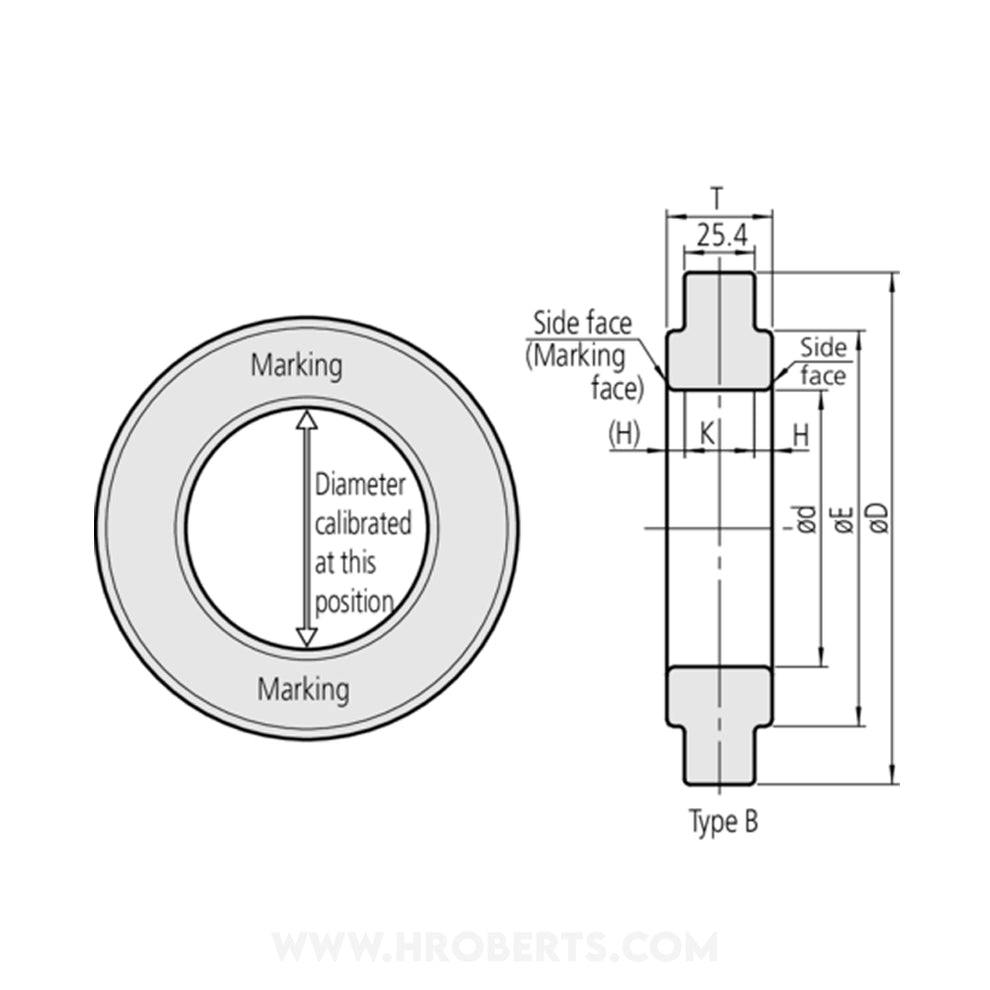 Mitutoyo 177-298 Steel Setting Ring 125mm