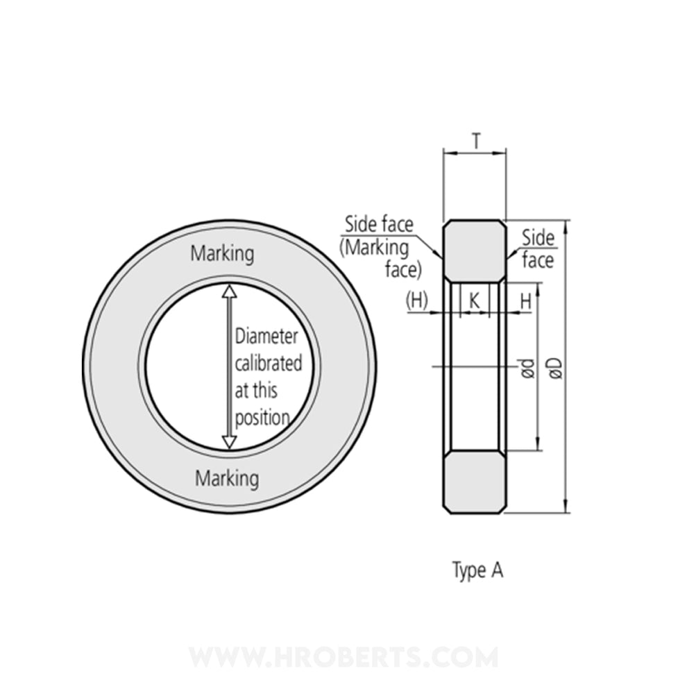 Mitutoyo 177-287 Steel Setting Ring 0.80"