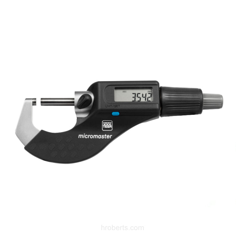 Tesa 06030010 Micromaster Digital Micrometer, Range 0-30mm / 0-1.2", Resolution 0.001mm / 0.00005"