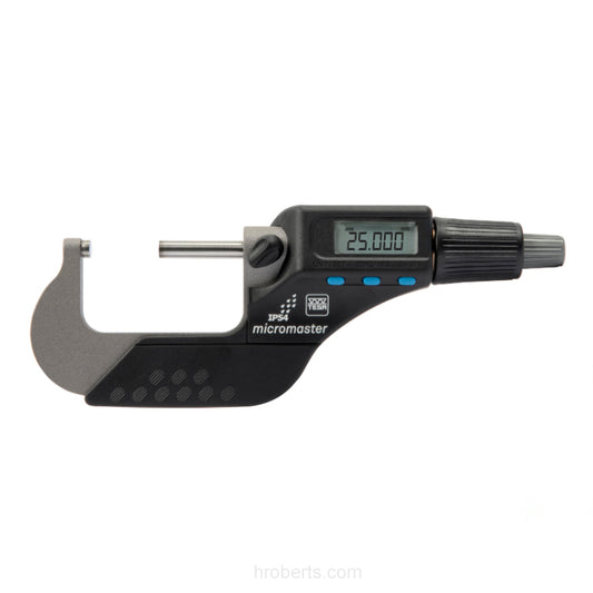 Tesa 06030021 Micromaster Digital Micrometer, Range 25-50mm / 1-2", Resolution 0.001mm / 0.00005"