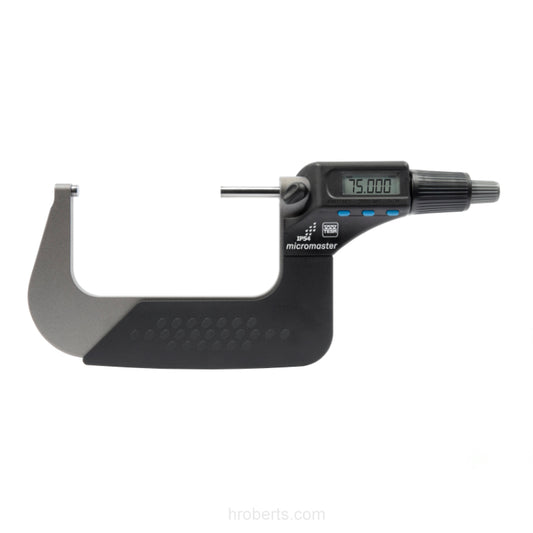 Tesa 06030023 Micromaster Digital Micrometer, Range 75-100mm / 3-4", Resolution 0.001mm / 0.00005"