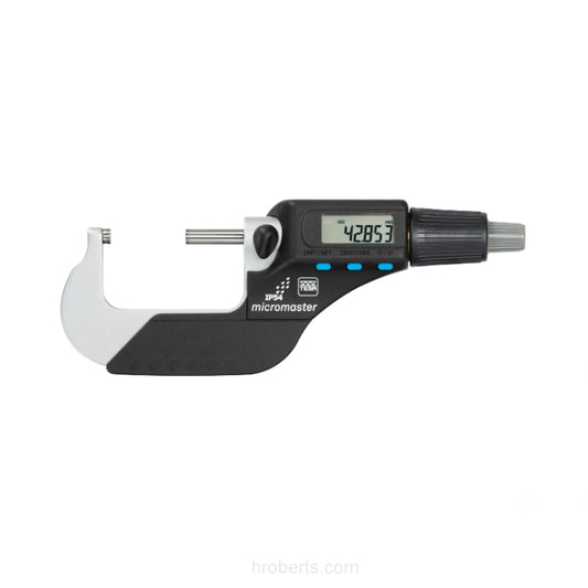 Tesa 06030031 Micromaster Digital Micrometer, Range 25-50mm / 1-2", Resolution 0.001mm / 0.00005"