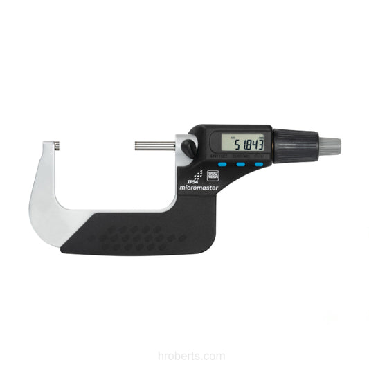 Tesa 06030032 Micromaster Digital Micrometer, Range 50-75mm / 2-3", Resolution 0.001mm / 0.00005"