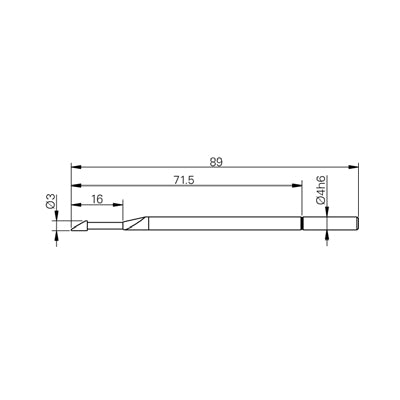 Trimos 20-3422 Knife Edge Insert, Length 88mm / 16mm ( V-50.10 )