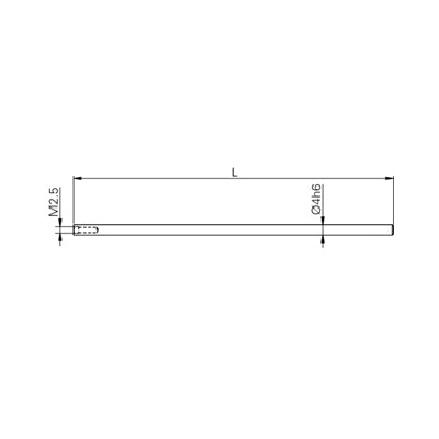 Trimos 20-3440 Measuring Insert Holder with M2.5 threaded end, Length 80mm ( V-50.6 )