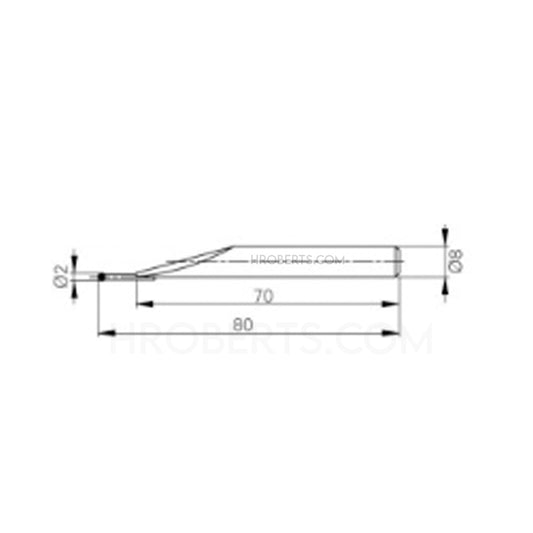 Trimos 20-3446 Measuring Insert with Tungsten Carbide Ball 2mm Diameter, Length 80mm ( TA-MI-110 )