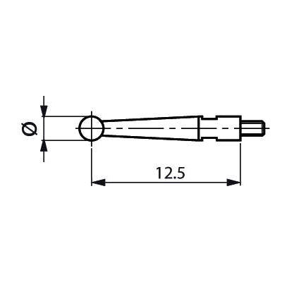 Trimos 20-TA-MI-117 Measuring Insert M1.4 with Ball 3mm Diameter, Length 12.5mm ( TA-MI-117 )