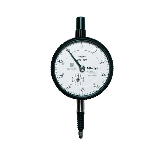 Mitutoyo 2046A-60 Dial Indicator, IP64, Graduation 0.01mm, Range 10mm, Scale 0-100, Bezel Diameter 57mm
