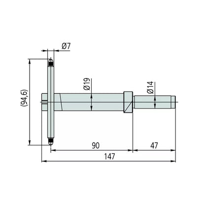 Mitutoyo 12AAC072 Depth Probe