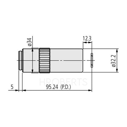 Mitutoyo 378-754-15 LCD Plan Apo NIR 100X(t0.7) Objective for bright-field observation in near-infrared range with cover glass compensation