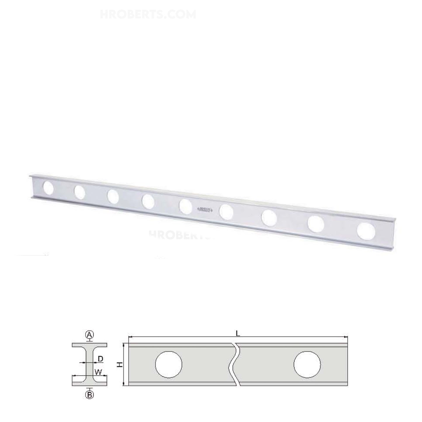 insize 4180-1000 Straight Edge 1000mm - Magnalium