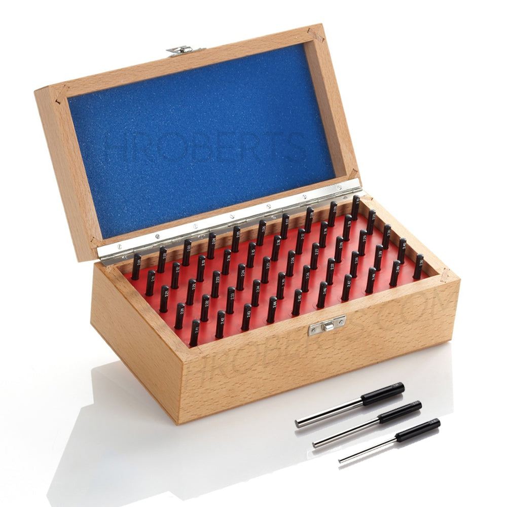 Martin + Tschopp 0.5mm to 1mm, 0.01mm Step, Pin Gauge Set with Engraved Handles  - Total Pins 51, Tolerance Class 0 (± 0.3 μm), Type 101.4