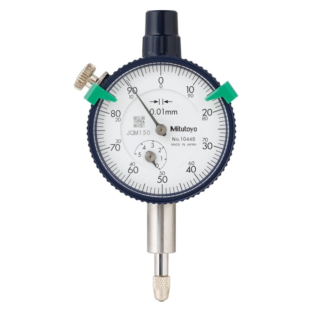 Mitutoyo 1044S Dial Indicator, Graduation 0.01mm, Range 5mm, Scale 0-100, Bezel Diameter 40mm