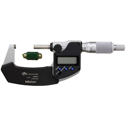 Mitutoyo 293-341-30 Digimatic Digital Micrometer, Range 1-2" /  25.4-50.8mm, Resolution 0.00005" / 0.001mm, IP65