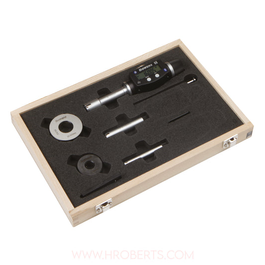 Bowers SXTD4I-BT Digital Bore Gauge Set, Range 3/8-3/4", Resolution 0.00005", 3-Point Contact with Bluetooth, Supplied with Setting Rings and Ukas Certificate