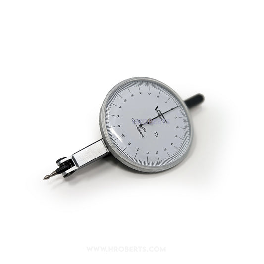 Verdict 05-2003 T3 Imperial Lever Dial Indicator Horizontal Type, Graduation 0.0001", Range 0.020", Scale 0-10-0, Stylus Length 0.343", Bezel Diameter 2"