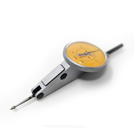 Verdict 01-3130 T30 Metric Lever Dial Indicator Horizontal Type, Graduation 0.01mm, Range 0.5mm, Scale 0-0.25-0, Stylus Length 20.29mm, Bezel Diameter 35mm