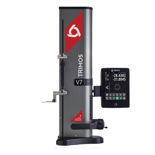 Trimos 20-V7-400 Digital Height Gauge V7 Range 0 - 407mm / 0 - 16" with Extension 0 - 719mm / 0 - 28",  Resolution 0.0001mm / 0.00001", 2D Programming Statistics with Air Cushion